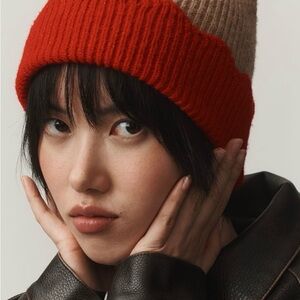 Anthropologie Maeve Scalloped Cuff Hat